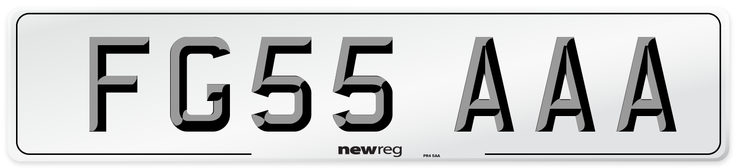 FG55 AAA Number Plate from New Reg